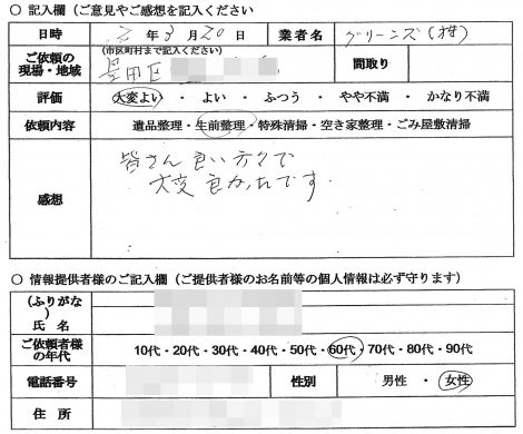 A様　60代　女性 （東京都 墨田区）