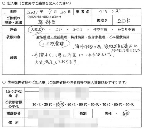 I様　30代　女性 （東京都 葛飾区）