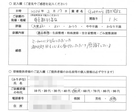 M様　５０代　女性　（東京都杉並区）